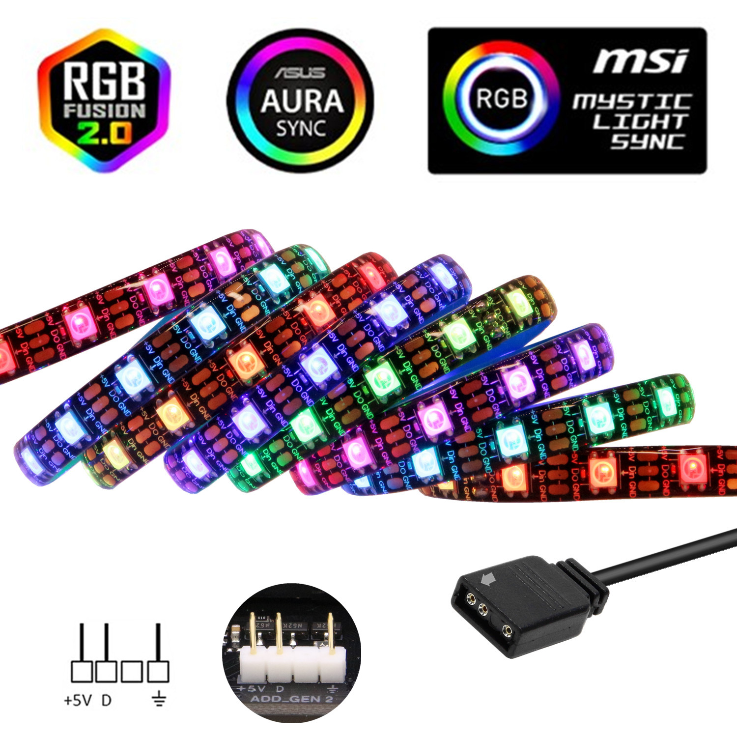 Ws2812B Strip 5V - Bande LED ARGB WS2812b 5V 60