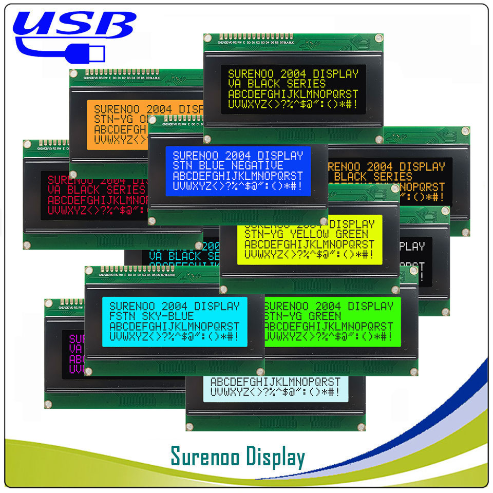 Lcd 1602 - Écran d'affichage LCD 204 20X4 2004,