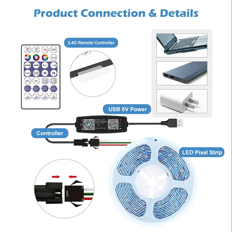 WS2812B contrôleur Bluetooth m - Ws2812B Strip 5V avis et prix