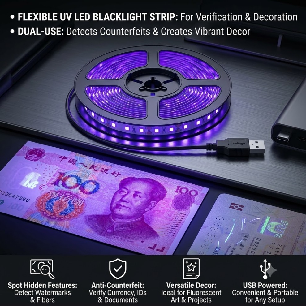 Bande LED UV SMD2835 DC5V 395- - Ws2812B Strip 5V avis et prix