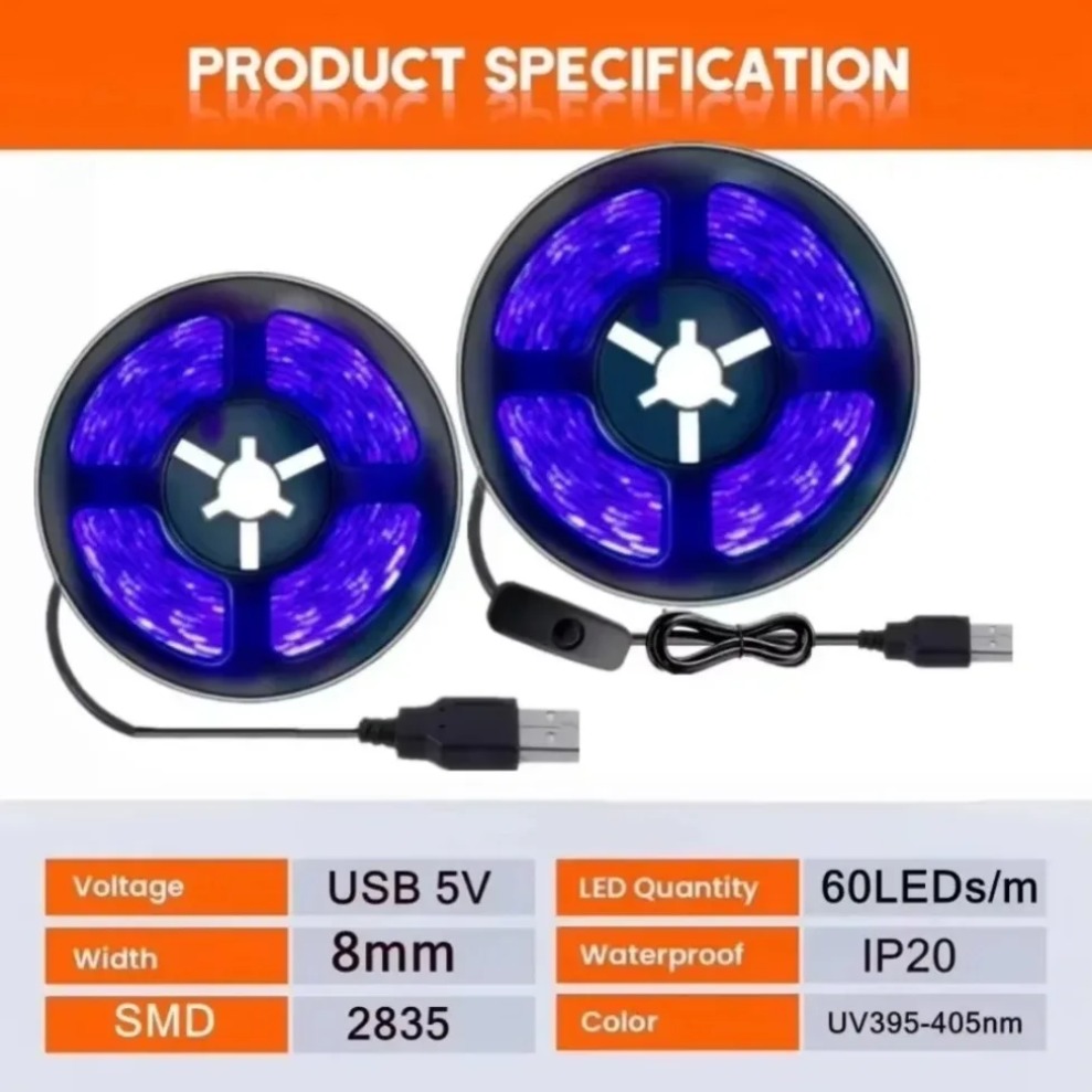 Bande LED UV SMD2835 DC5V 395- - Ws2812B Strip 5V avis et prix