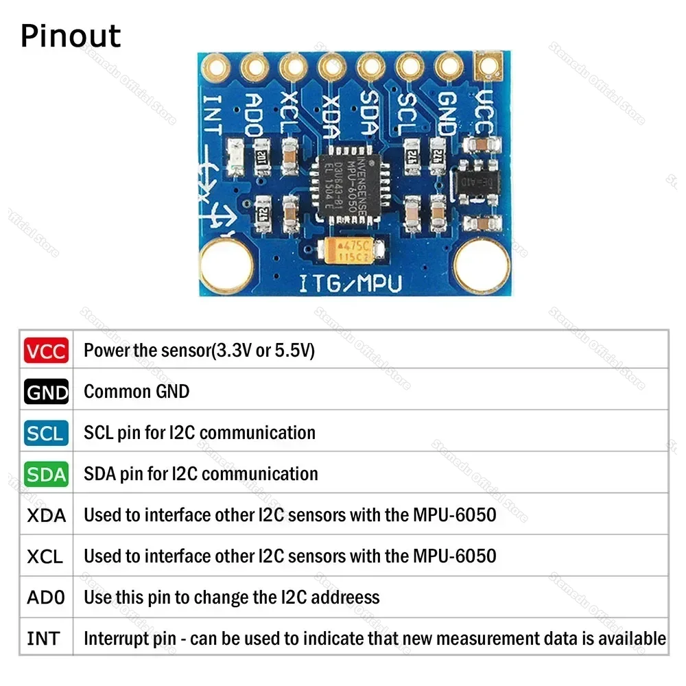 Module de capteurs gyroscopiqu - Mpu6050 avis et prix